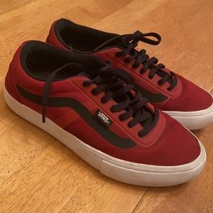 Vans AV Pro sided skate shoes cool rustic orange sided uppers, black stripe 7m